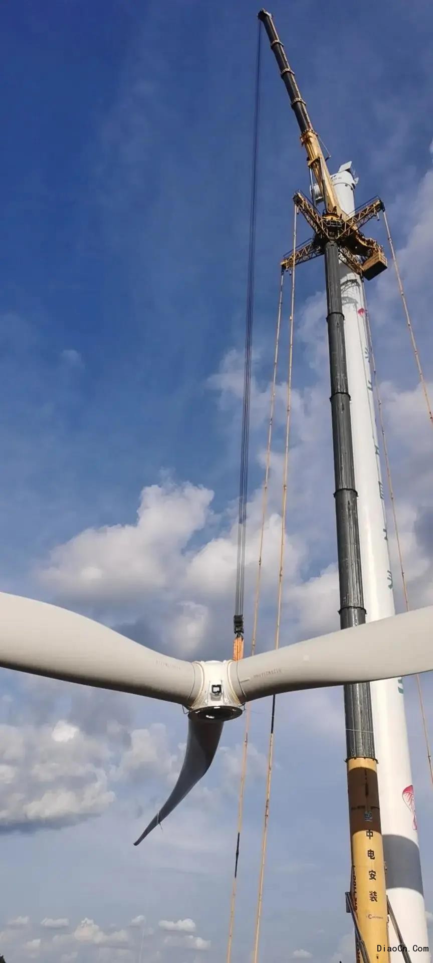 风机轮毂中心高度100米,叶轮直径156米和166米