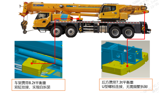 吊装大亨徐工xct60l61吊车六节55m主臂可满配重转场堪称多吊重多带载